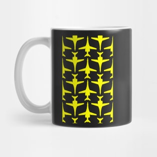 Rockwell B-1 Lancer - Yellow & Black Pattern Unswept Design Mug